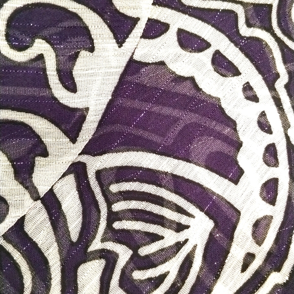 Micheal Kors 💜Sheer Smocked Waist Top - Picture 5 of 5